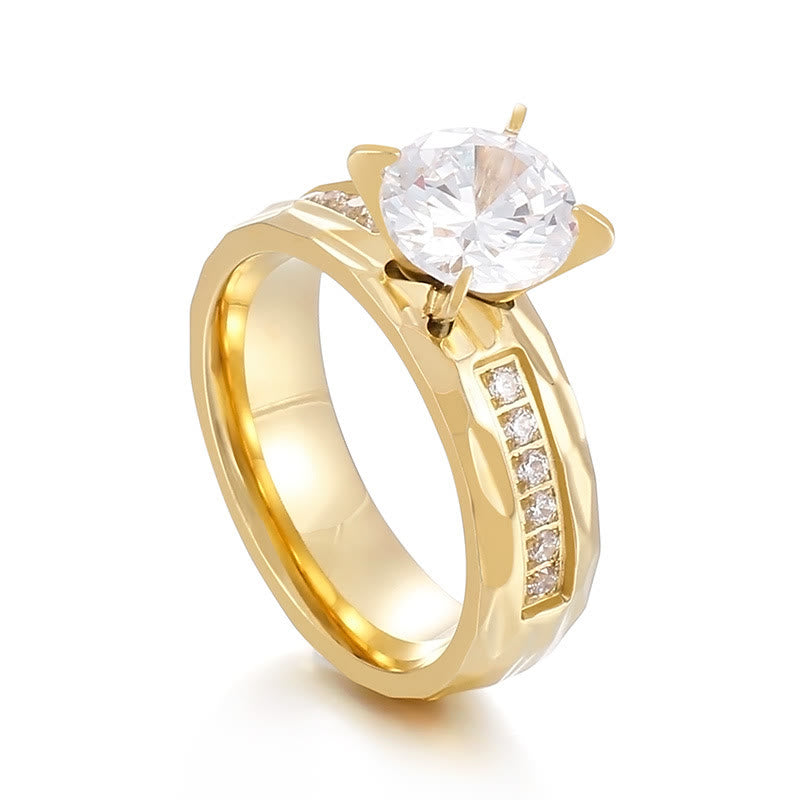 FREE Today: "Eternity" – Titanium Steel Prince Rose Couple Ring - Women - Golden Color - US 10 - image 11