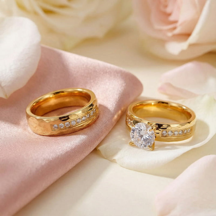 FREE Today: "Eternity" – Titanium Steel Prince Rose Couple Ring - image 21