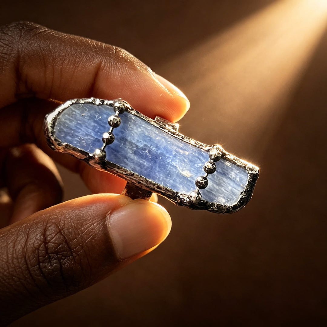FREE Today: Vintage Natural Raw Kyanite Stone Adjustable Ring - image 2