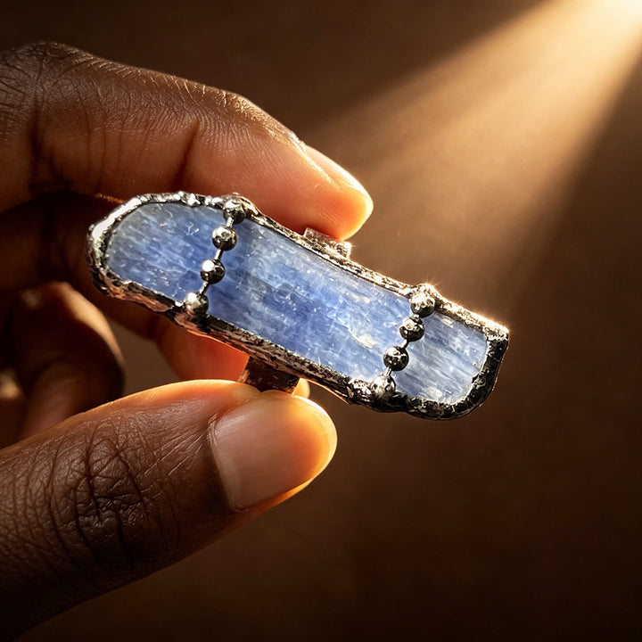 FREE Today: Vintage Natural Raw Kyanite Stone Adjustable Ring - image 2