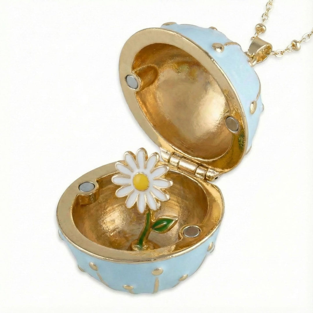 FREE Today: Handmade Round Box Birthday Flower Pendant Necklace - April - image 8
