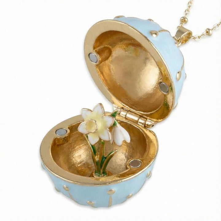 FREE Today: Handmade Round Box Birthday Flower Pendant Necklace - March - image 6