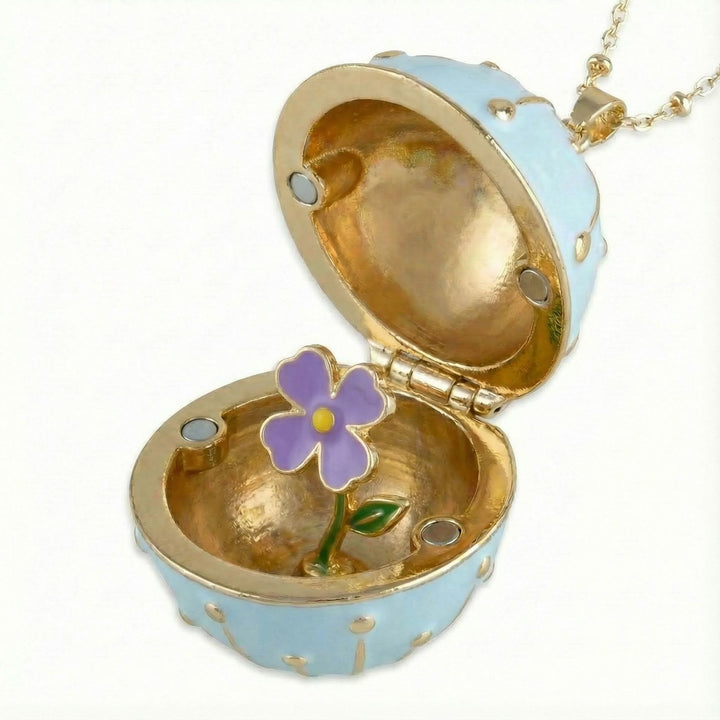 FREE Today: Handmade Round Box Birthday Flower Pendant Necklace - February - image 4
