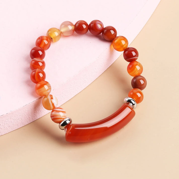 FREE Today: Natural Healing Stone Bar Beaded Bracelet - Red Agate - image 11