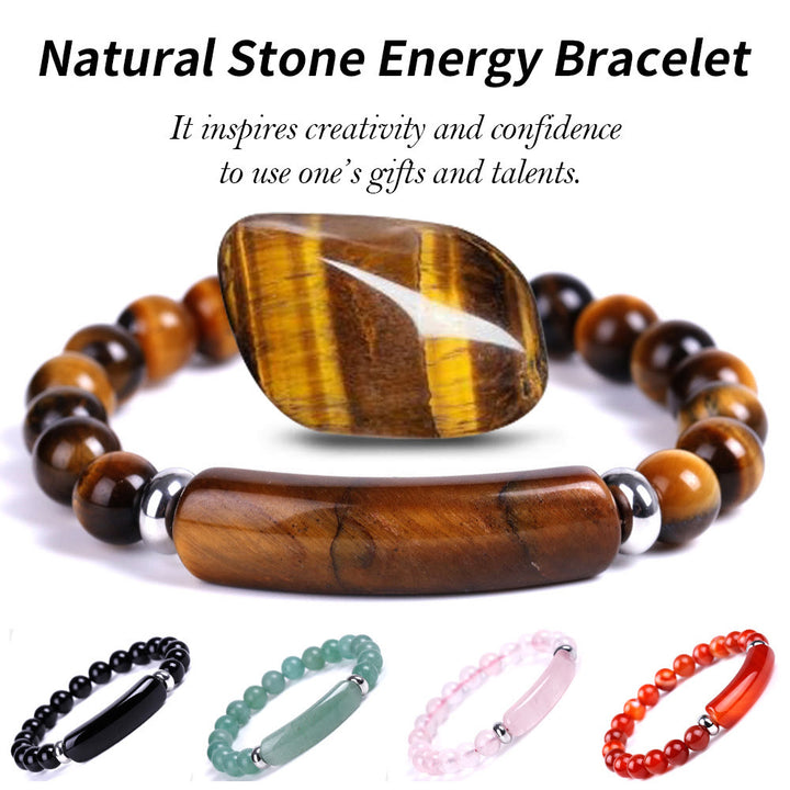 FREE Today: Natural Healing Stone Bar Beaded Bracelet - image 1
