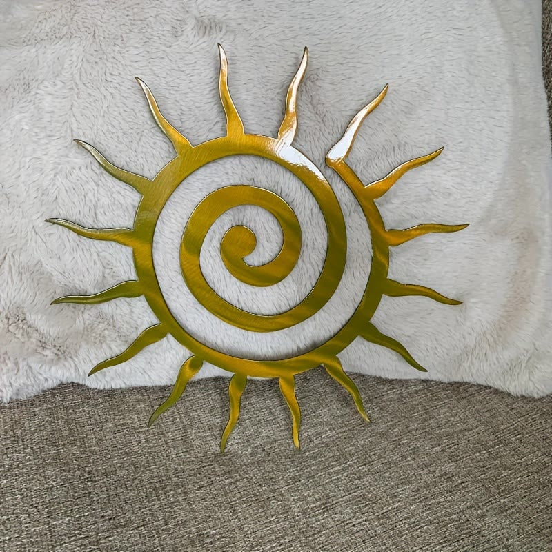 Olivenorma Golden Spiral Sun Ray Hollow 2D Metal Wall Decor - image 5