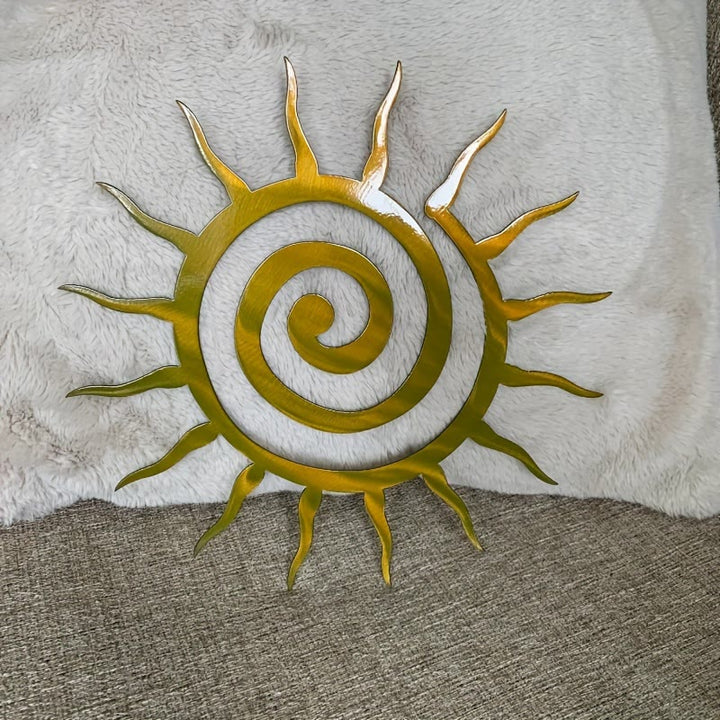 Olivenorma Golden Spiral Sun Ray Hollow 2D Metal Wall Decor - image 5