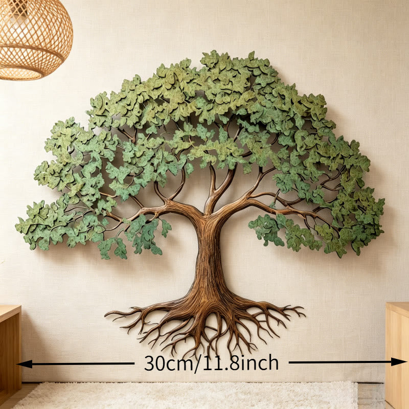 Olivenorma Vintage Layered Tree of Life Rooted 2D Metal Wall Decor - 38cm*32.2cm*1.2mm - image 0