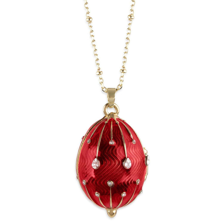 FREE Today: Enameled Easter Egg Pendant Locket Necklace - Large Red Egg & Soldier Figurine - image 17
