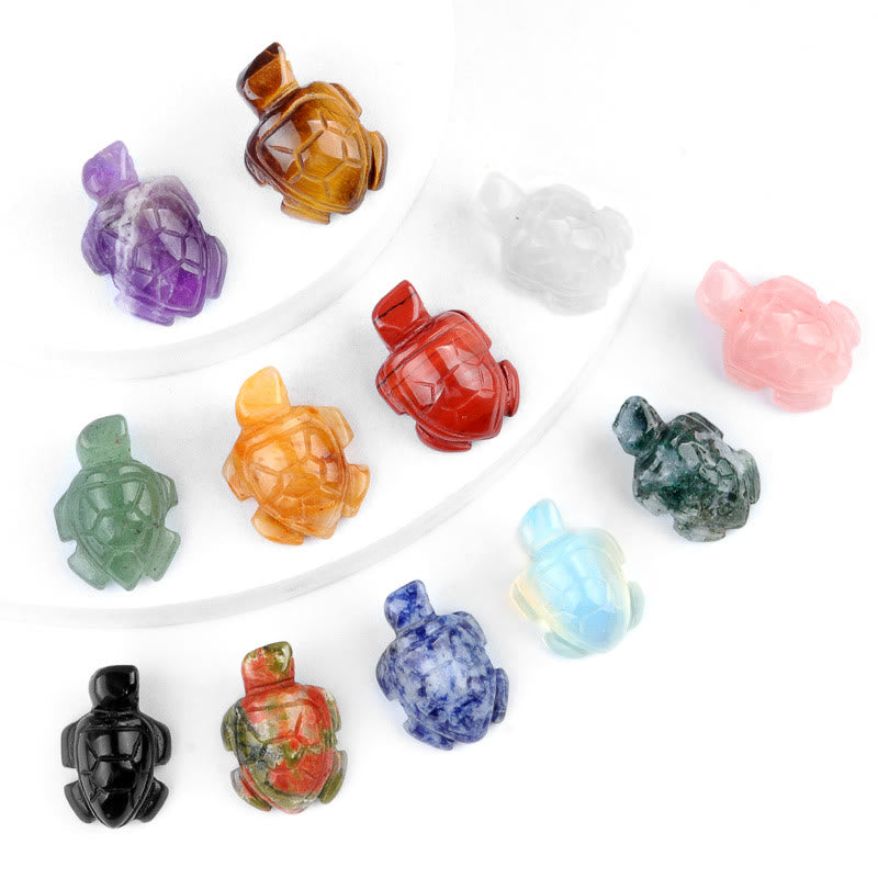 Olivenorma Natural Crystal Turtle Sculpture Gemstone Decoration With Card - image 29