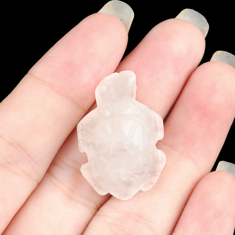 Olivenorma Natural Crystal Turtle Sculpture Gemstone Decoration With Card - Clear Crystal - With Card - image 7