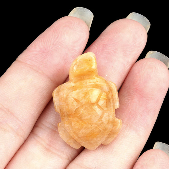 Olivenorma Natural Crystal Turtle Sculpture Gemstone Decoration With Card - Yellow Jade - With Card - image 17