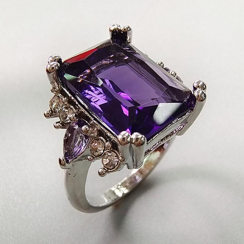 FREE Today: Emerald Cut Simulated Amethyst Wedding Ring - image 3