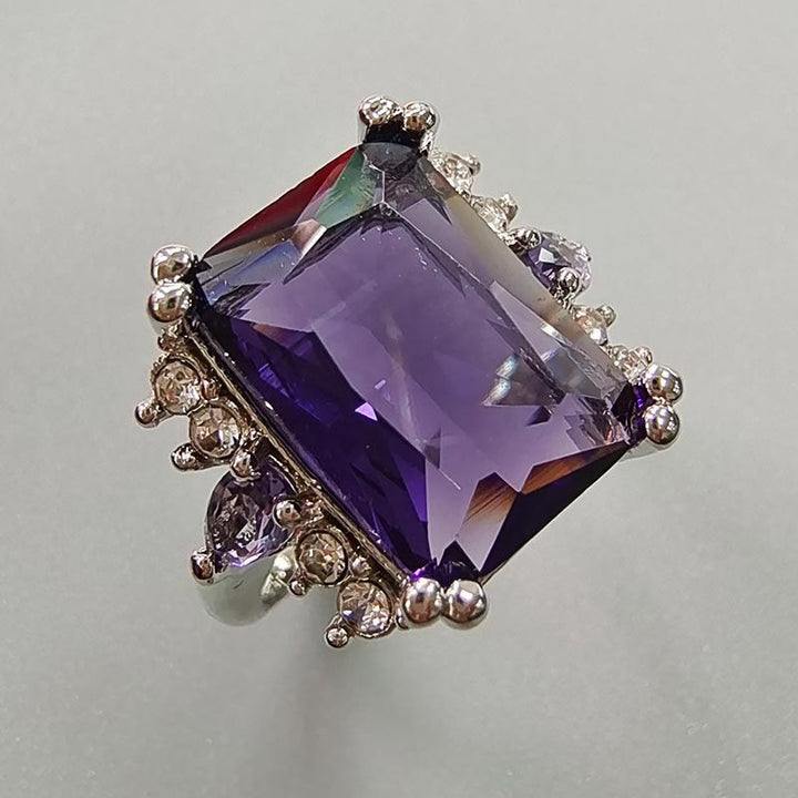 FREE Today: Emerald Cut Simulated Amethyst Wedding Ring - image 2