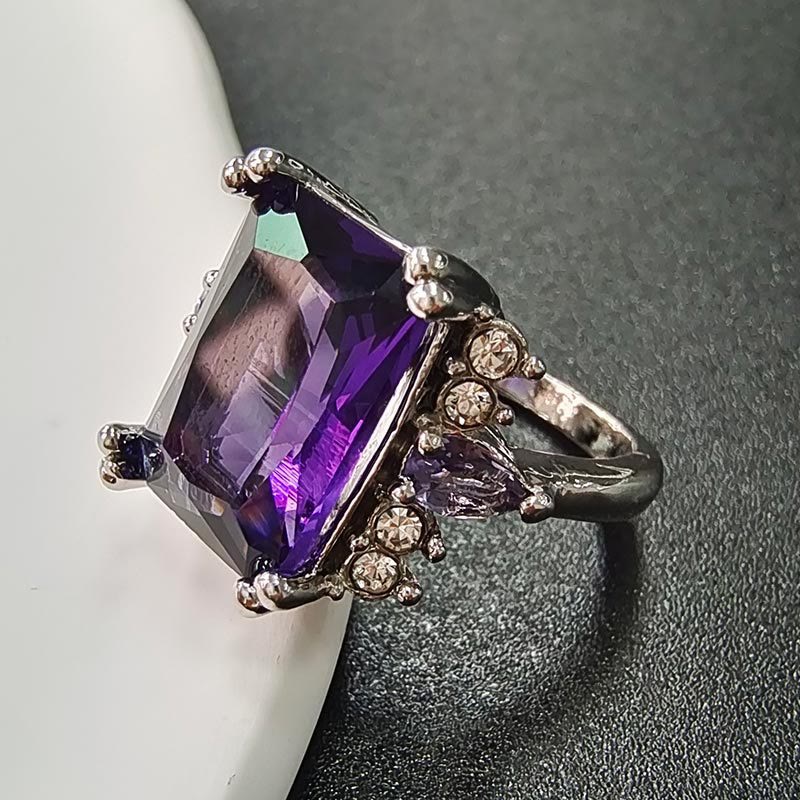 FREE Today: Emerald Cut Simulated Amethyst Wedding Ring - image 5