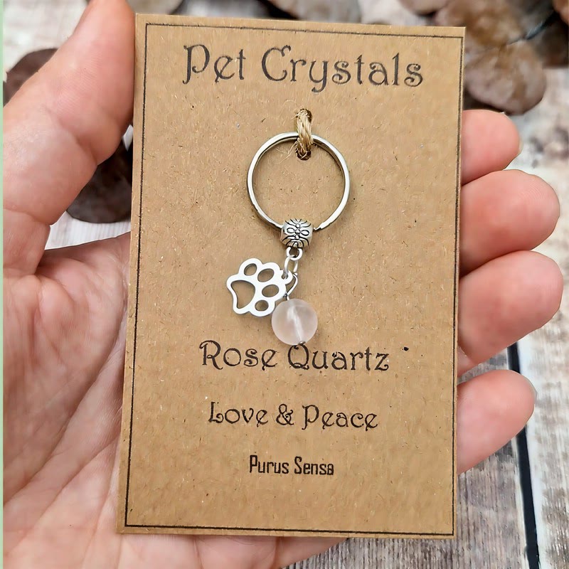 FREE Today: Handmade Pet Collar Crystals for Calm Protection Keychain - Clear Crystal - image 3