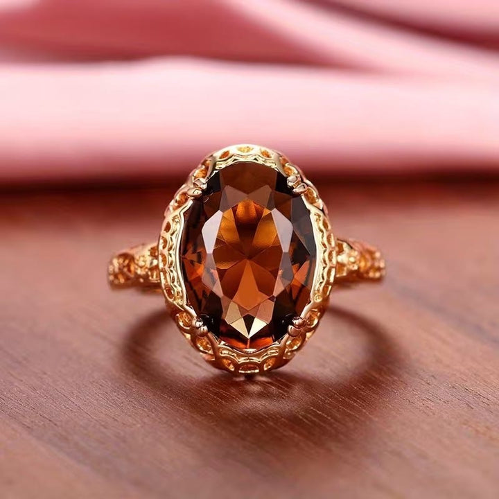 FREE Today: Vintage-Inspired Oval Green Synthetic Gemstone Women's Anniversary Ring - image 5