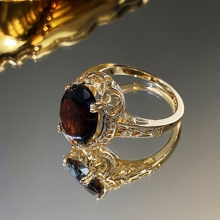 FREE Today: Vintage-Inspired Oval Green Synthetic Gemstone Women's Anniversary Ring - image 7