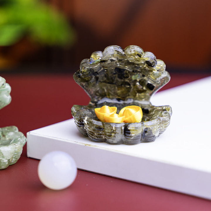 Olivenorma Resin-Filled Natural Crystal Seashell Desktop Ornament Decoration - image 26