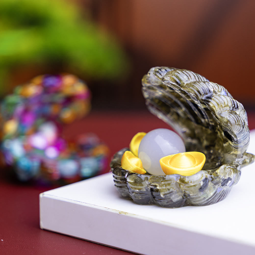 Olivenorma Resin-Filled Natural Crystal Seashell Desktop Ornament Decoration - image 36
