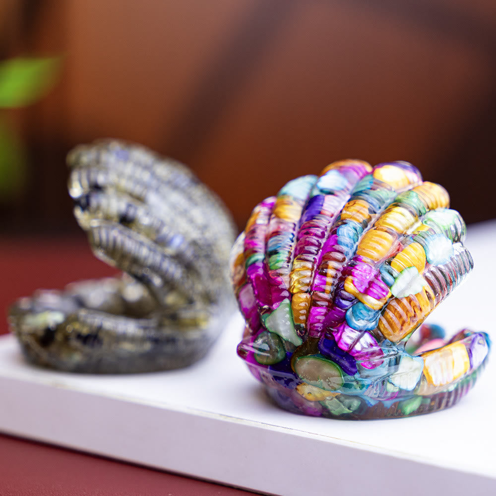 Olivenorma Resin-Filled Natural Crystal Seashell Desktop Ornament Decoration - image 37