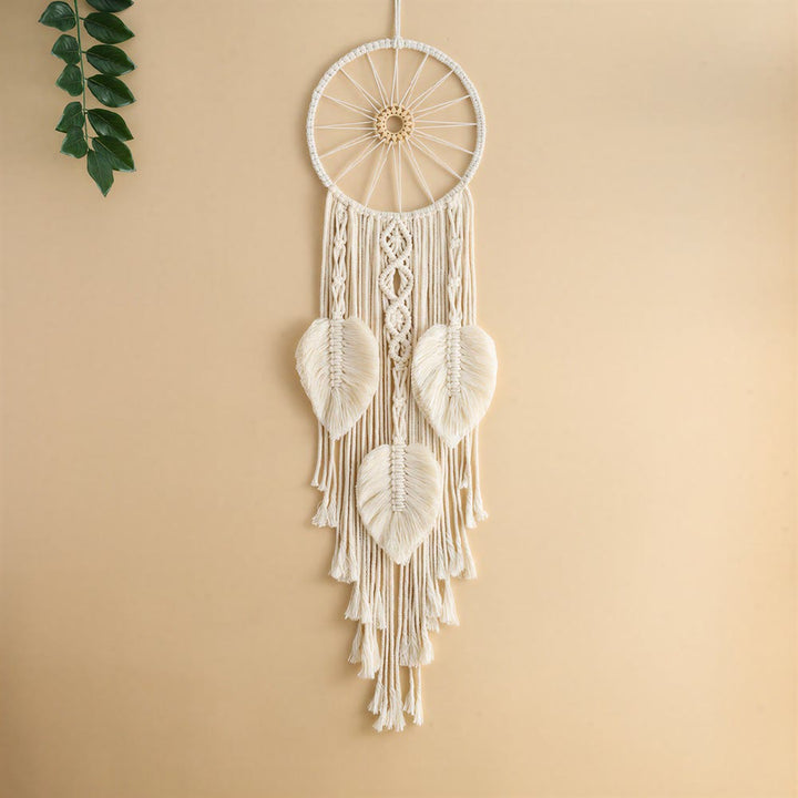 Olivenorma Cotton Cord Macrame Leaves Tassels Bohemian Nature Symbol Dream Catcher - image 4