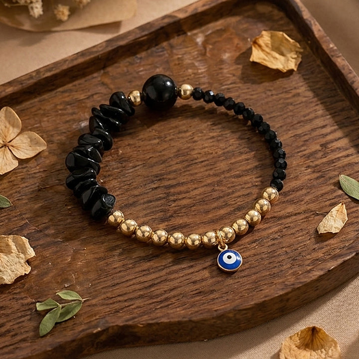 Olivenorma Crystal Chip Evil‑Eye‑Design Charm Symbol Bracelet - image 31