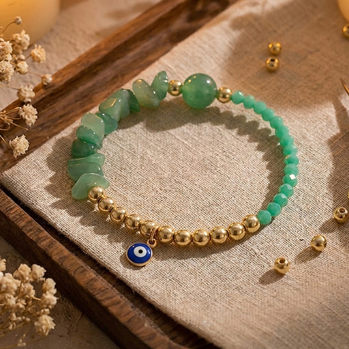 Olivenorma Crystal Chip Evil‑Eye‑Design Charm Symbol Bracelet - image 42
