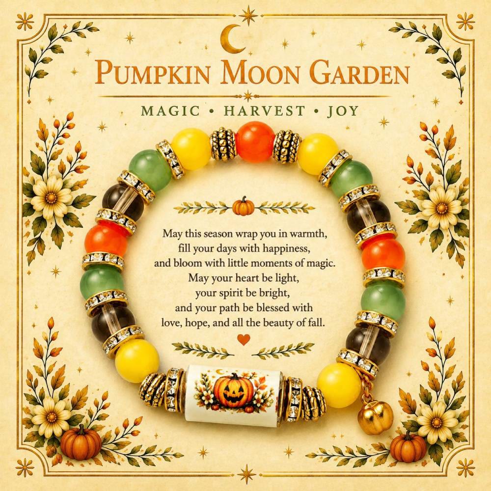 FREE Today: Halloween Beaded Ghost Black Cat Pumpkin Bracelet - Pumpkin - image 0