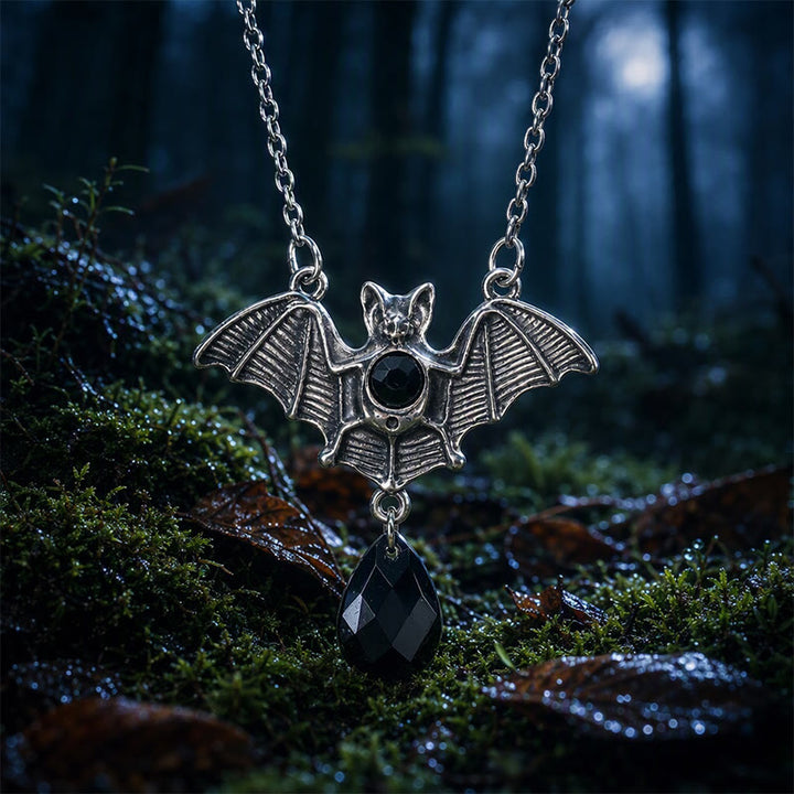 FREE Today: Vintage Metal Bat Choker Pendant Necklace Halloween Witchy Jewelry Day of the Dead - Bat & Black Zircon - image 14