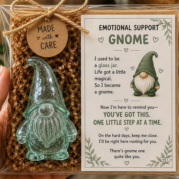 FREE Today: Emotional Support Acrylic Animal Gift, Recycled Glass Style Pocket Hug Figurine with Encouragement Card & Gift Box - Gnome - image 16