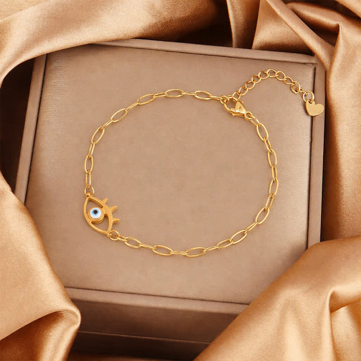 Olivenorma Stainless Steel Evil Eye Charm Design Protection Symbol Bracelet - image 10