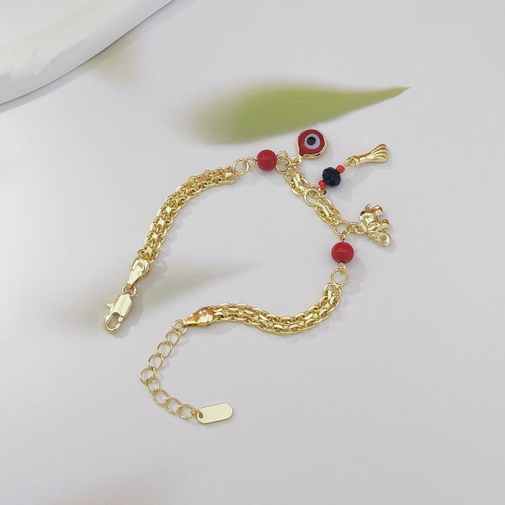 Olivenorma Copper Evil Eye Elephant Charm Design Blessing Protection Symbol Bracelet - image 7