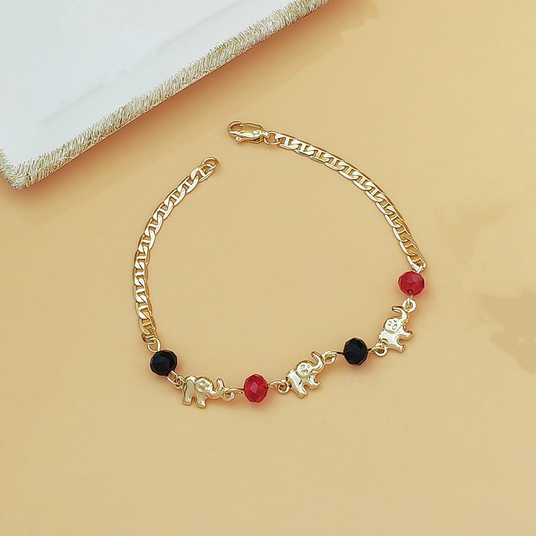 Olivenorma Copper Multi‑Elephant Pendant Design Blessing Symbol Bracelet - Adult - image 0