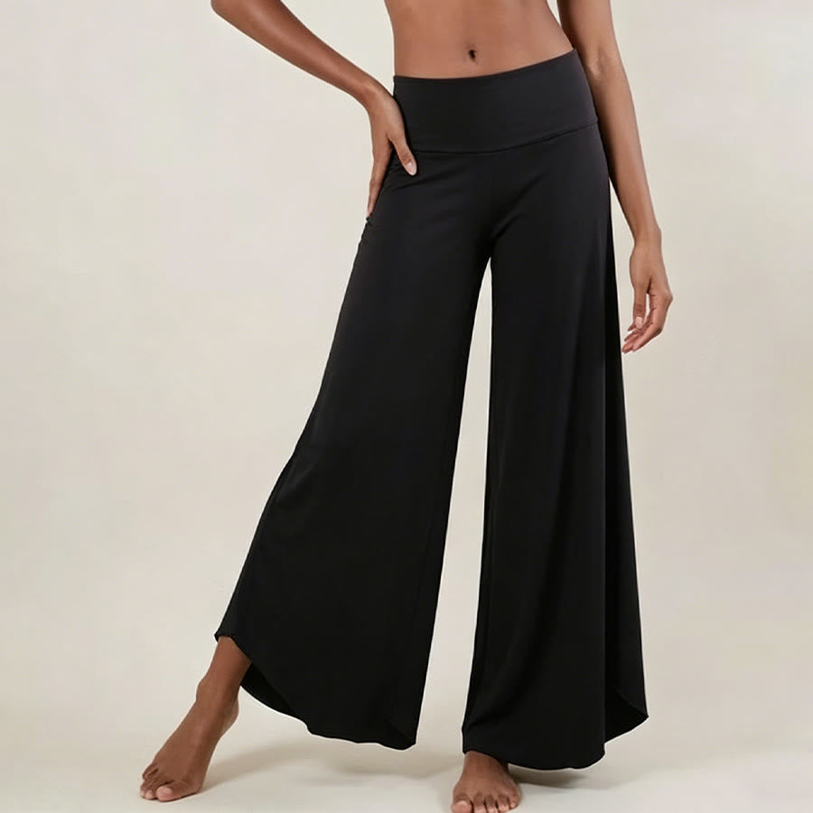 Olivenorma High-Waist Cropped Yoga Pants Plain Color Stretchy For Active & Lounge Wear Women's Flare Pants - image 6
