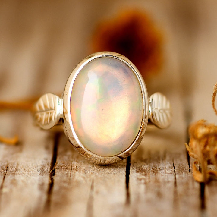 FREE Today: Boho Opal Stone Leaf Women Ring - image 4