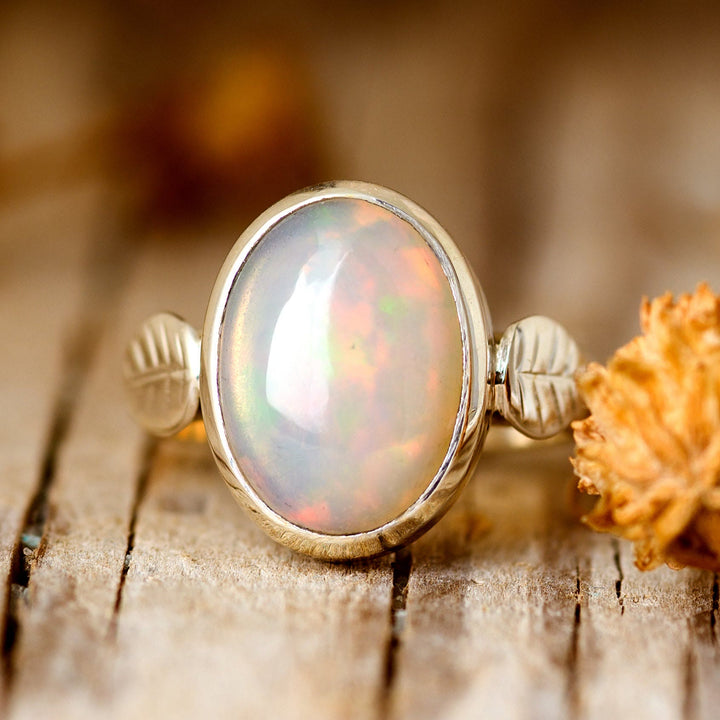 FREE Today: Boho Opal Stone Leaf Women Ring - image 5