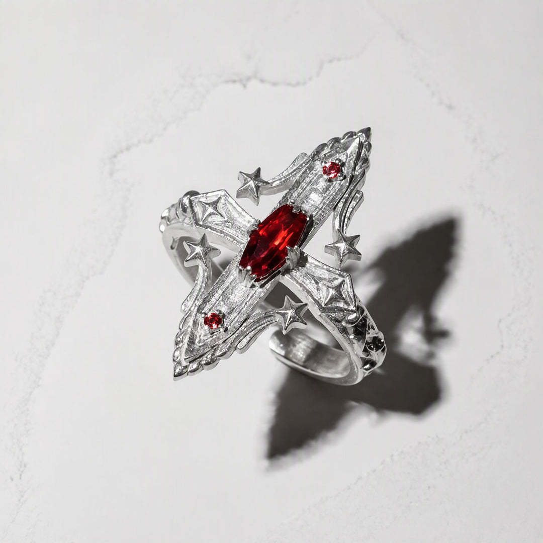 FREE Today: Retro Geometric Star Rhombus Finger Open Ring - image 4