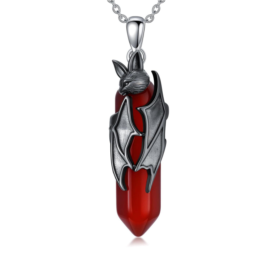 FREE Today: Gothic Vampire Bat Red Quartz Hexagonal Pendant Necklace Halloween Cosplay Jewelry - image 5