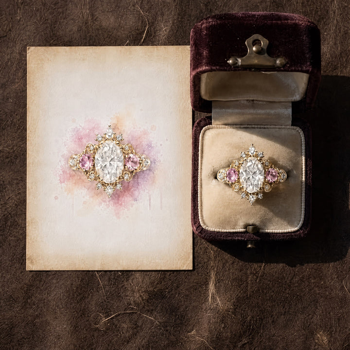 FREE Today: Handcrafted Luxury Vintage Victorian Style Oval Engagement Ring - image 3