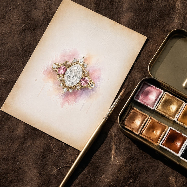 FREE Today: Handcrafted Luxury Vintage Victorian Style Oval Engagement Ring - image 5