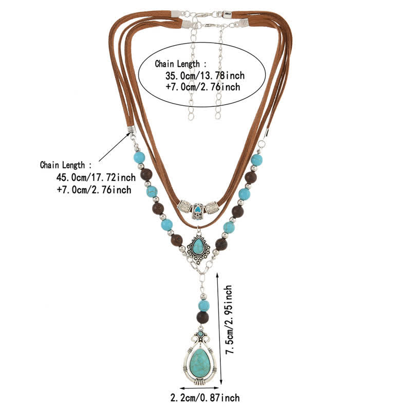Olivenorma Turquoise Layered Necklace Design & Spiritual Protection Symbol - image 13