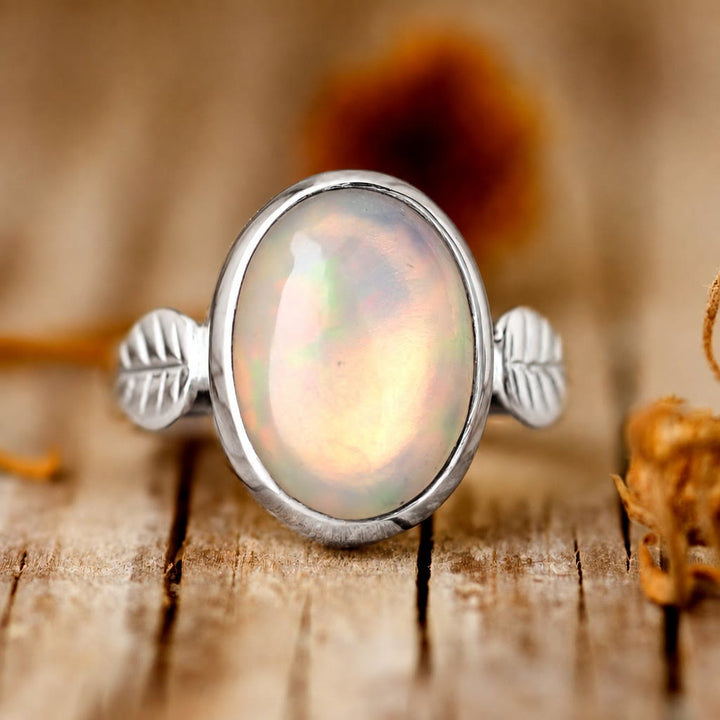 FREE Today: Boho Opal Stone Leaf Women Ring - image 4