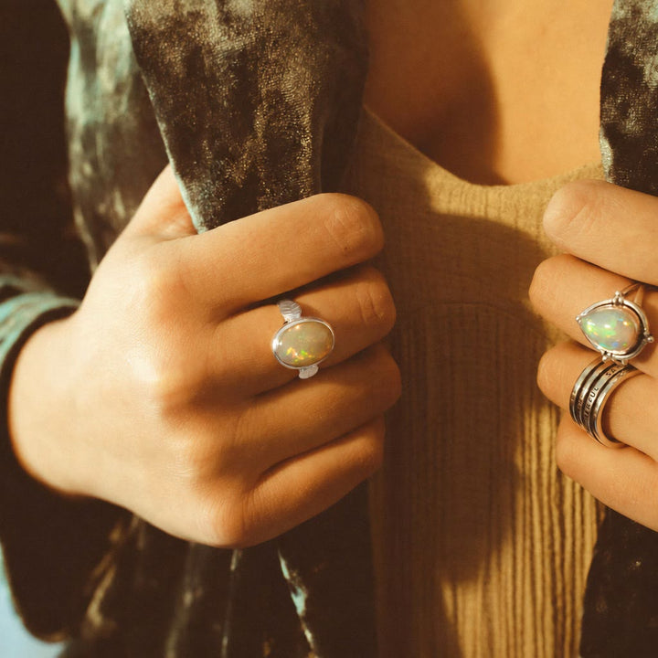 FREE Today: Boho Opal Stone Leaf Women Ring - image 3