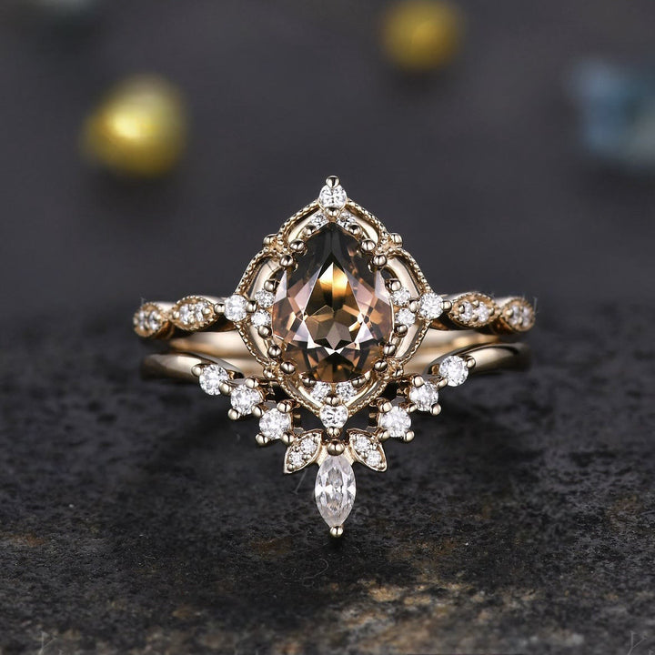 FREE Today: A Crown Designed for a Queen Oval Diamond 2Pcs Ring Set - image 15