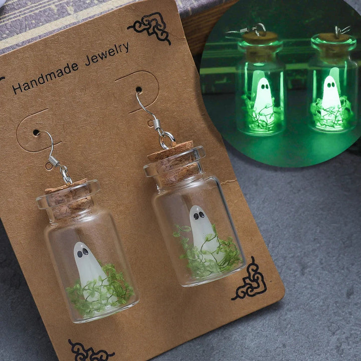 FREE Today: The Adopt a Ghost Necklace A Bottle Pendant Glow in The Dark Halloween Gift Jewelry/Ring/Earrings/Ornament - Earrings - image 8
