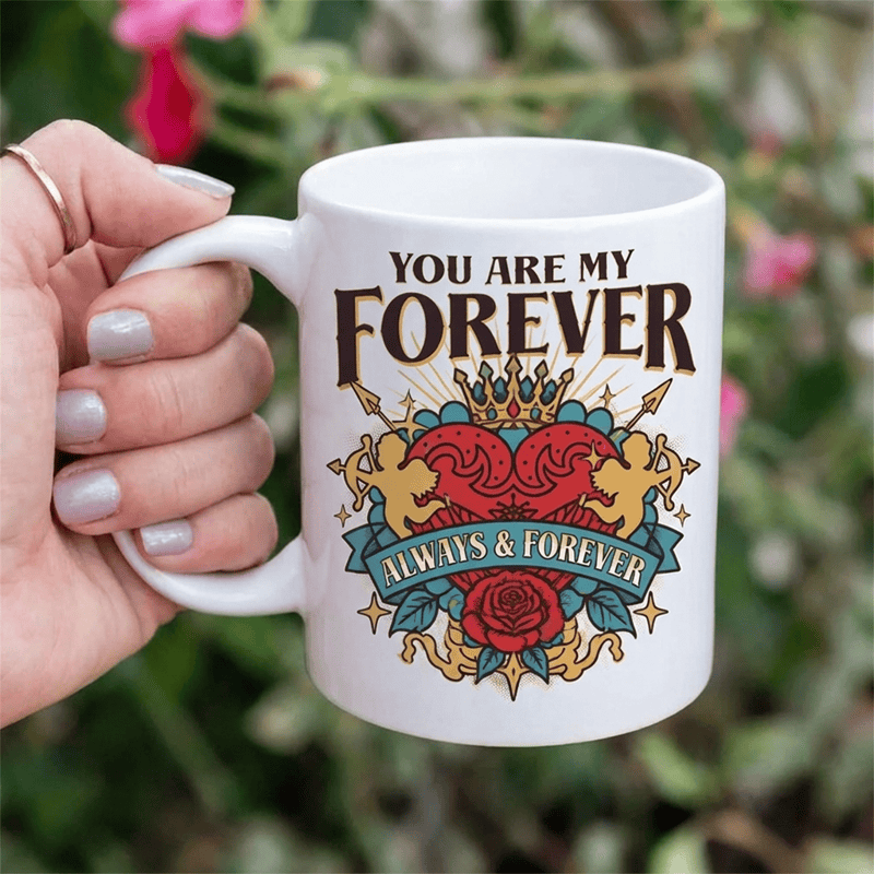 Olivenorma Heart Crown Cupid Eternal Love Ceramic Cup - image 0