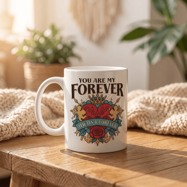 Olivenorma Heart Crown Cupid Eternal Love Ceramic Cup - image 1