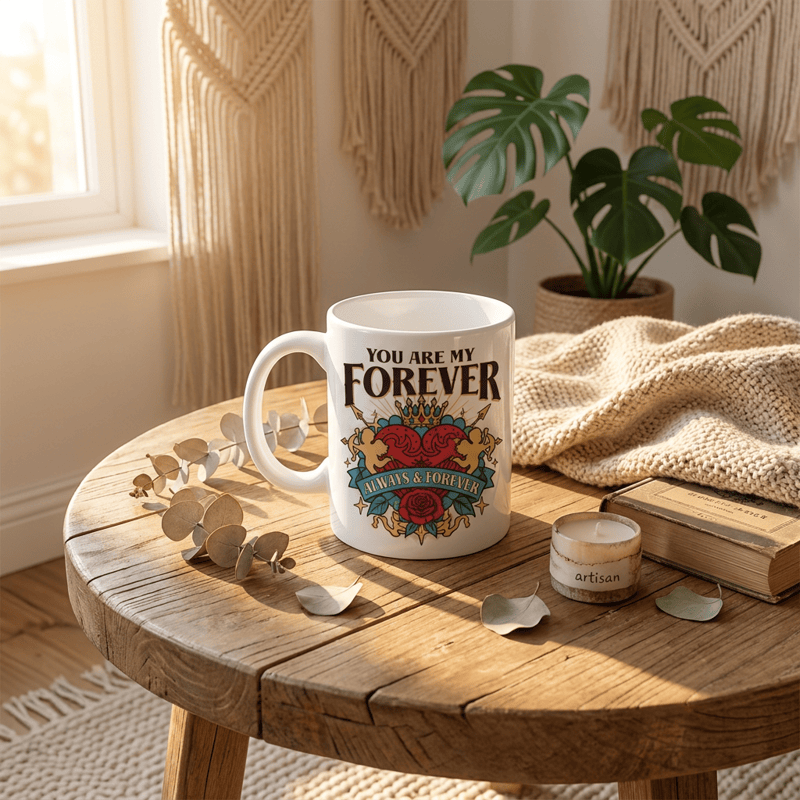 Olivenorma Heart Crown Cupid Eternal Love Ceramic Cup - image 2