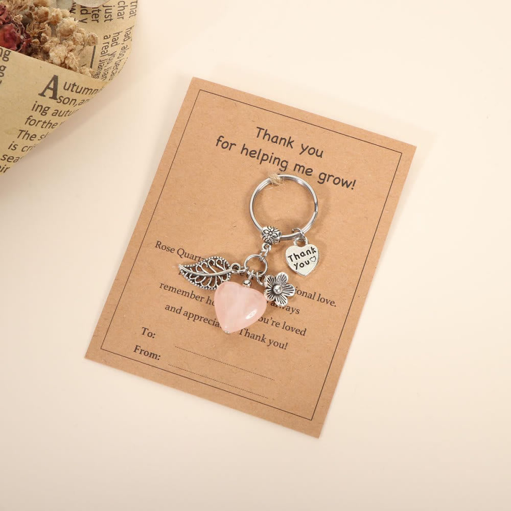 FREE Today: Thank You Crystal Healing Stone Keychain Gift for Women - Thank You Help Me Grow Teacher Gifts - image 2